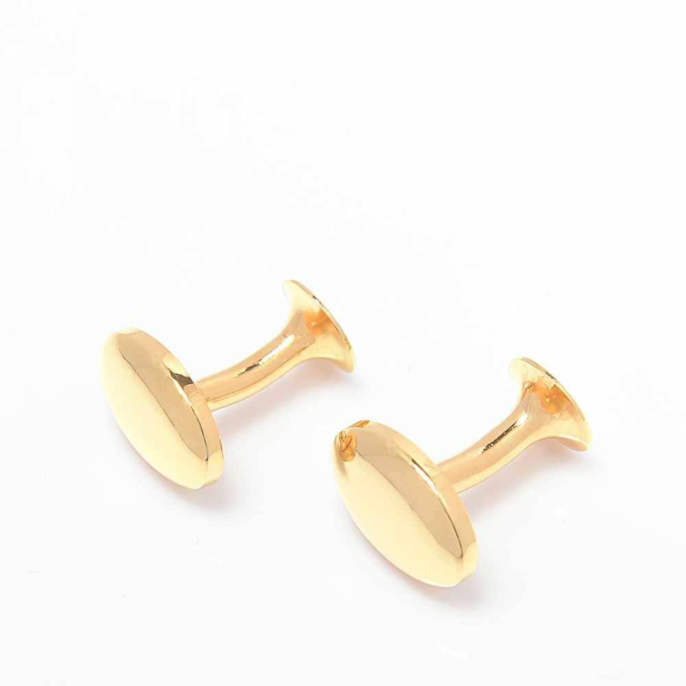 CO-C04-GD CODIS MAYA Oval Cufflinks Gold[Formal Accessories] CODIS MAYA