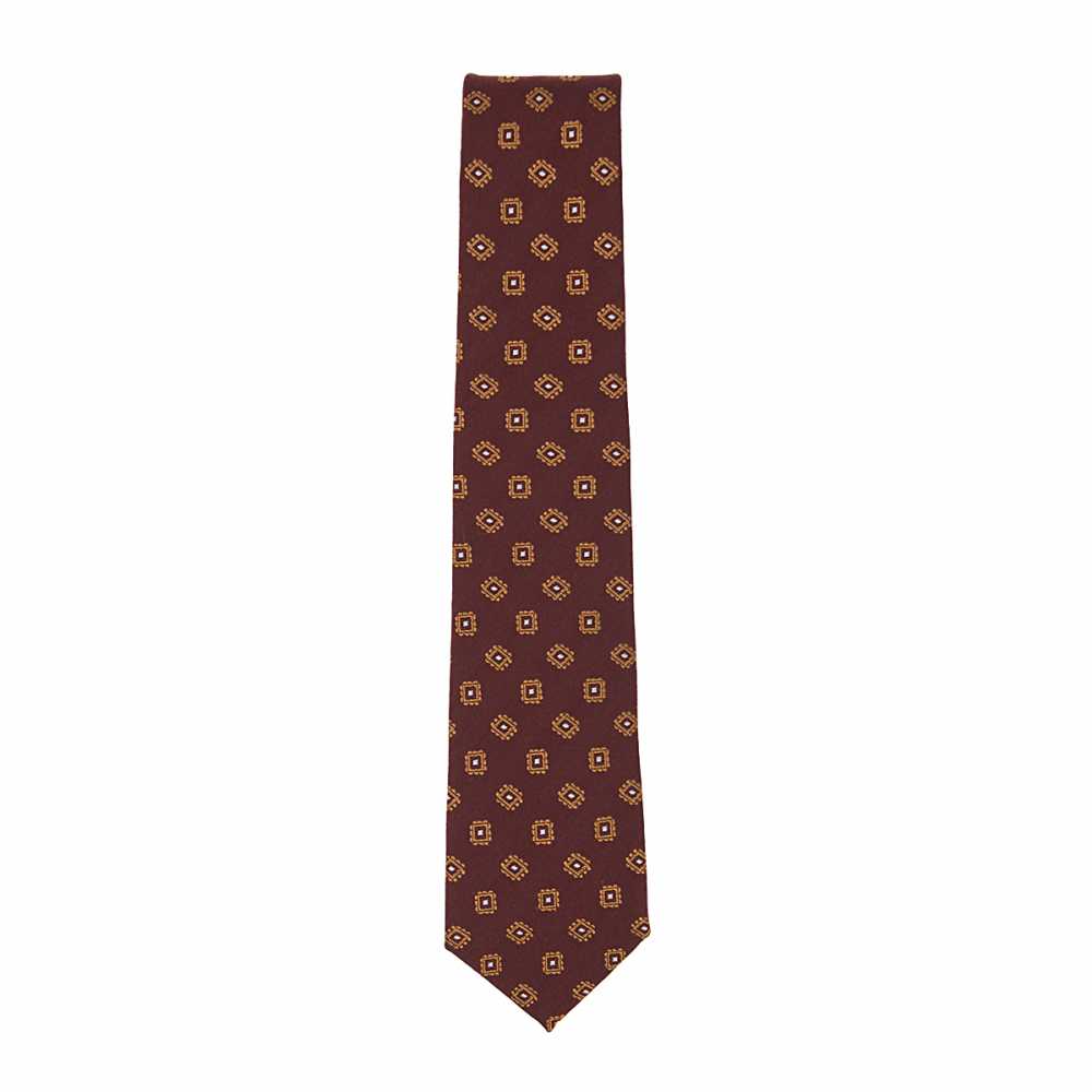 HVN-60 VANNERS Silk Wool Handmade Tie Komon Wine Red[Formal Accessories] Yamamoto(EXCY)