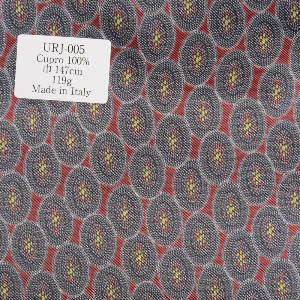 URJ-005 Made In Italy Cupra 100% Printed Lining Komon Pattern TCS