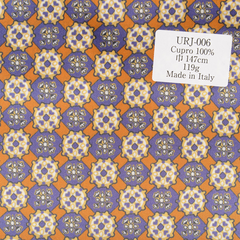 URJ-006 Made In Italy Cupra 100% Printed Lining Komon Pattern TCS