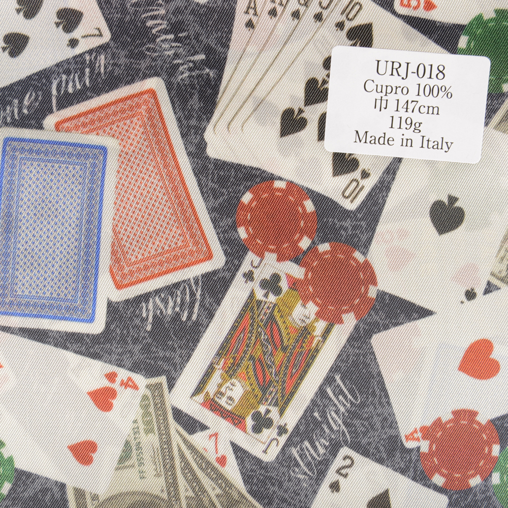 URJ-018 Made In Italy Cupra 100% Print Lining Casino Series Playing Cards TCS