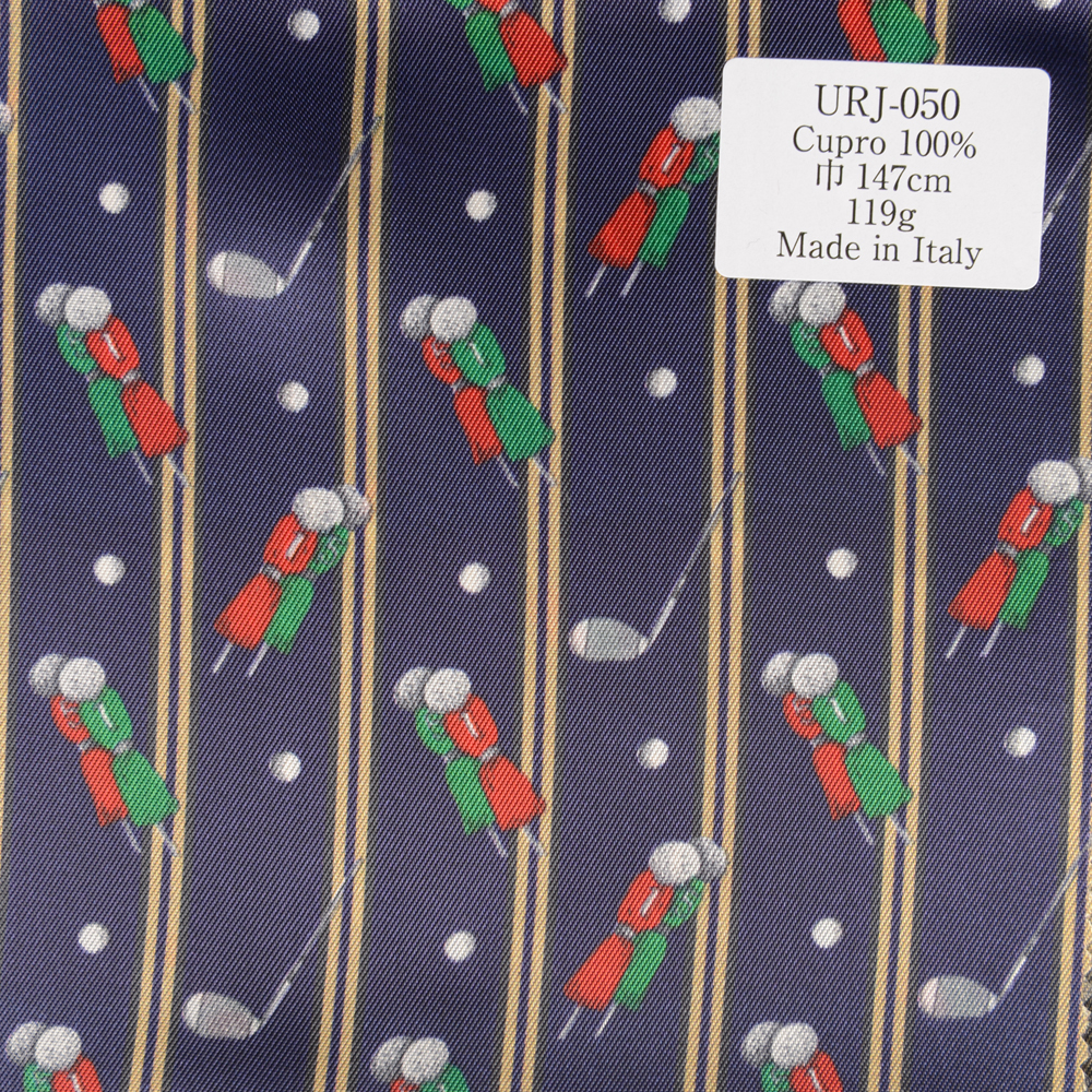 URJ-050 Made In Italy Cupra 100% Print Lining Golf Pattern TCS