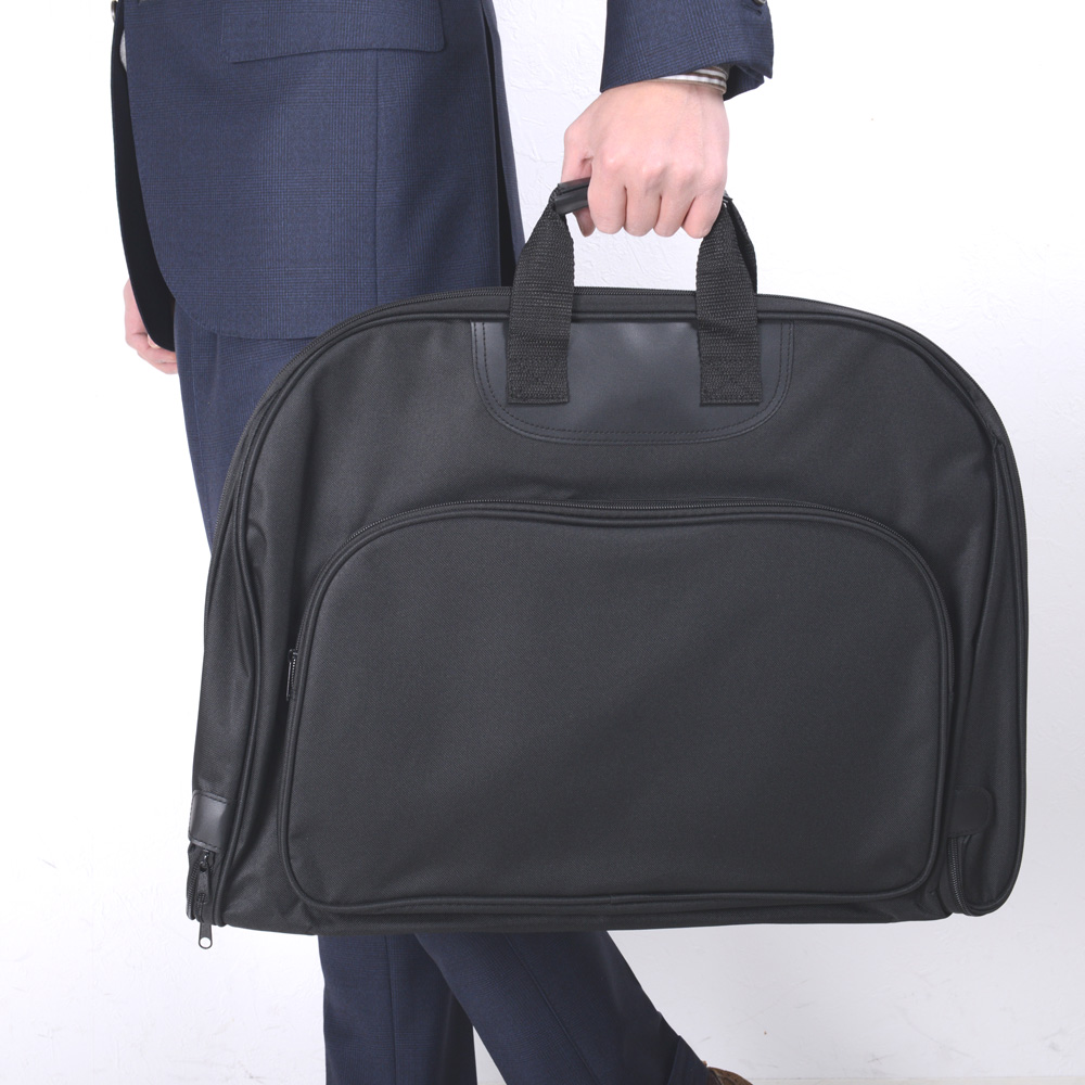 1181170002 Water Repellent Travel Bag Black[Hanger / Garment Bag]