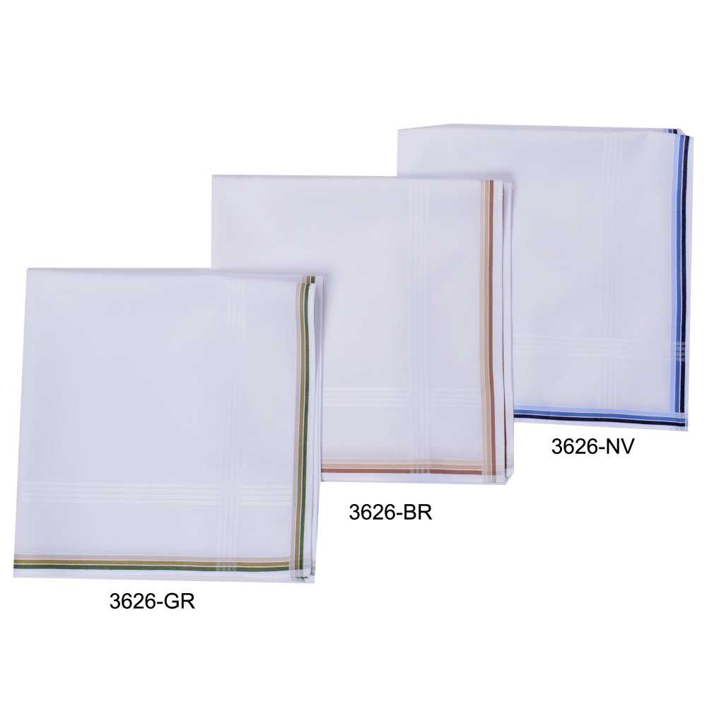 3626 GRAZIINA Handkerchief 3 Color Frame Pattern[Formal Accessories] GRAZIINA