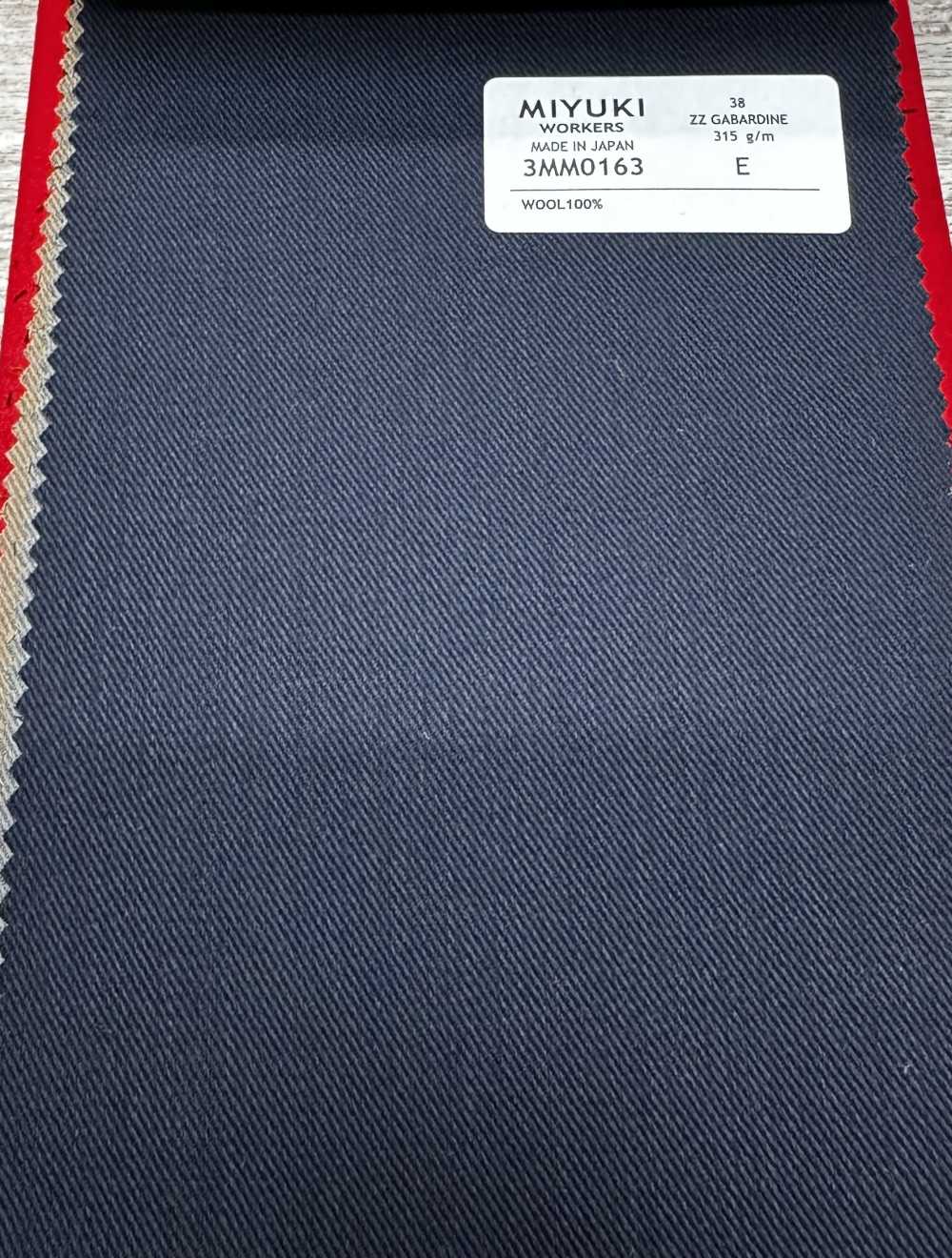 3MM0163 Creative Workers ZZ Strong Twisted Yarn Left Twill Weave Gabardine No Pattern Navy Blue[Textile] Miyuki Keori (Miyuki)