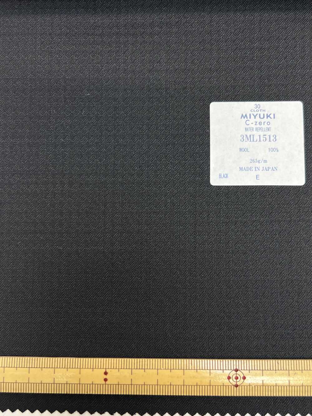3ML1513 MIYUKI COMFORT C-zero WATER REPELLENT Black[Textile] Miyuki Woolen Mills