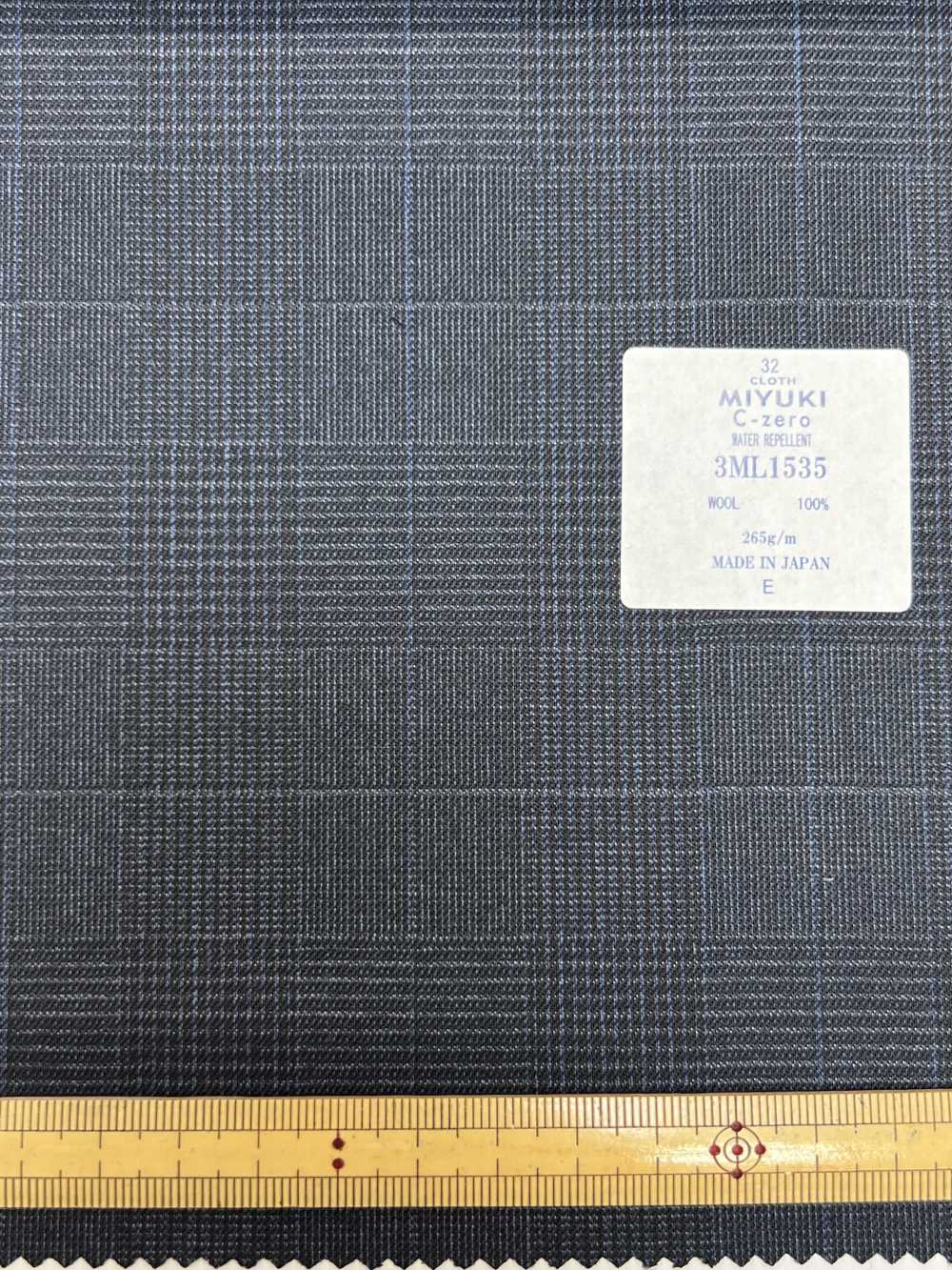 3ML1535 MIYUKI COMFORT C-zero WATER REPELLENT Navy[Textile] Miyuki Woolen Mills