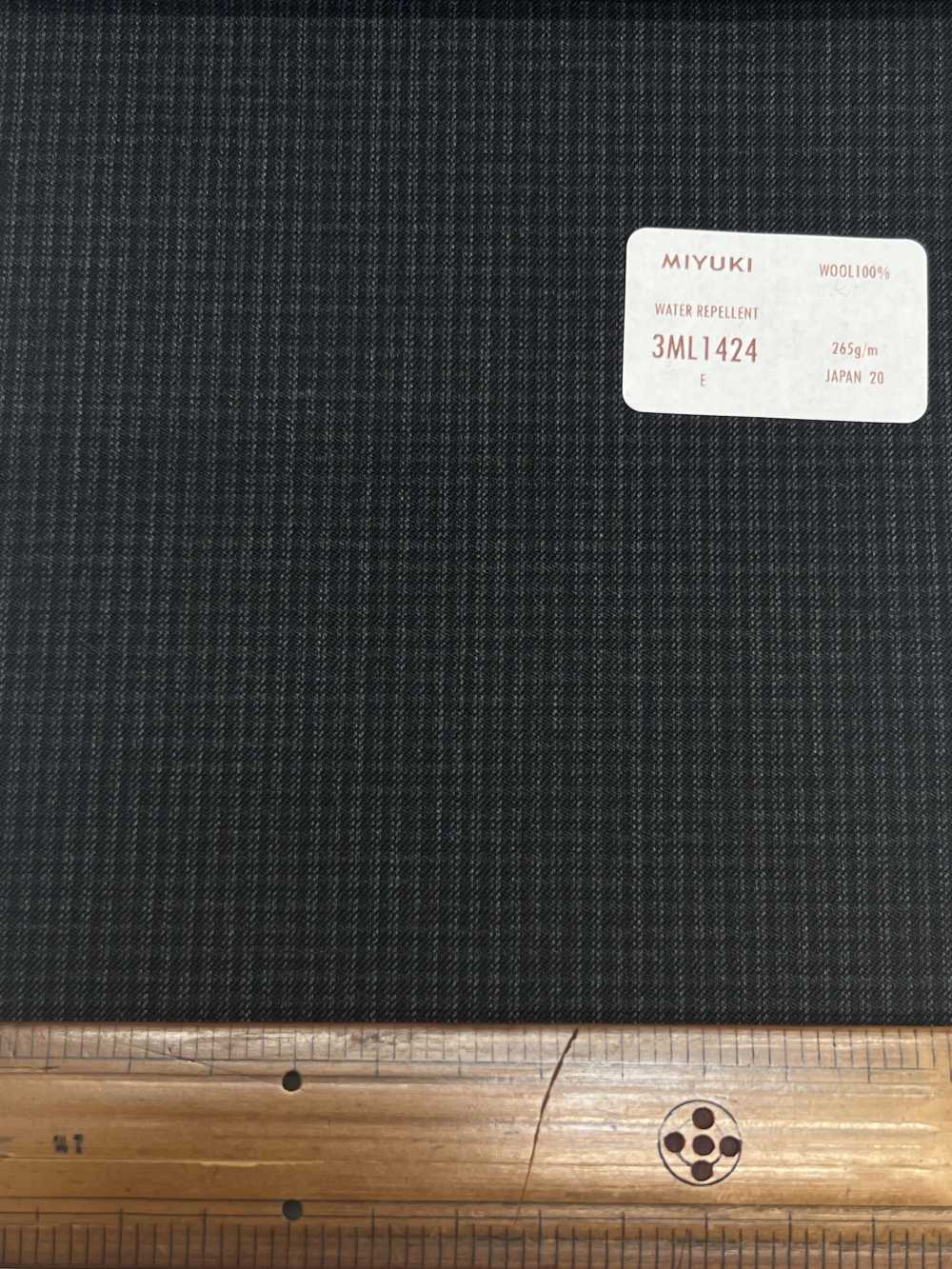 3ML1424 COMFORT LINE LANAVITA C-zero WATER REPELLENT Charcoal Heaven Gray[Textile] Miyuki Woolen Mills