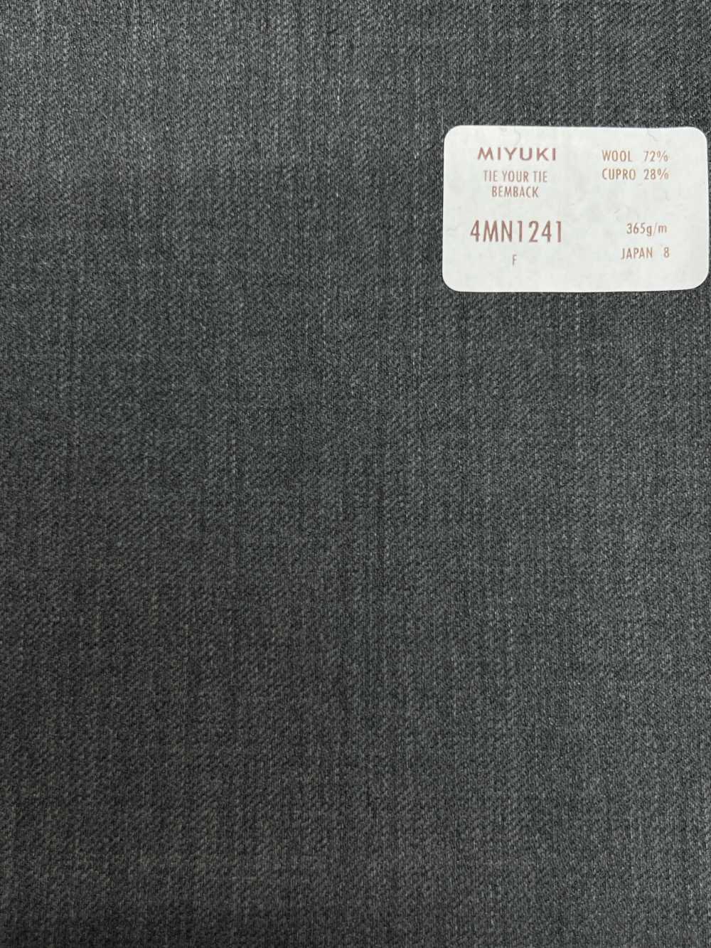 4MN1241 CREATIVE LINE TIE YOUR TIE BEMBACK Medium Gray[Textile] Miyuki Keori (Miyuki)