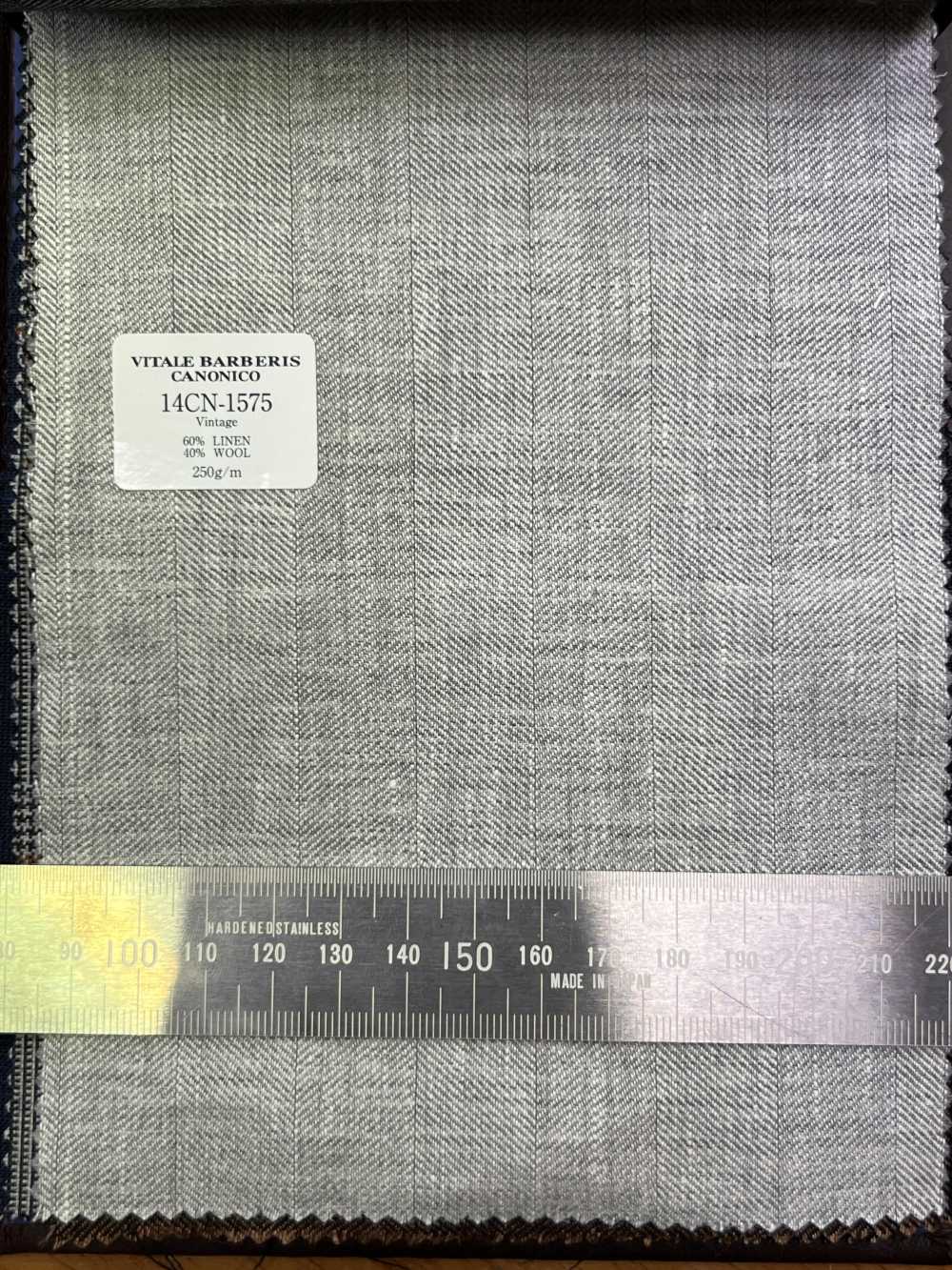 14CN1575 CANONICO LI/60 W/40 Light Gray Herringbone[Textile] CANONICO
