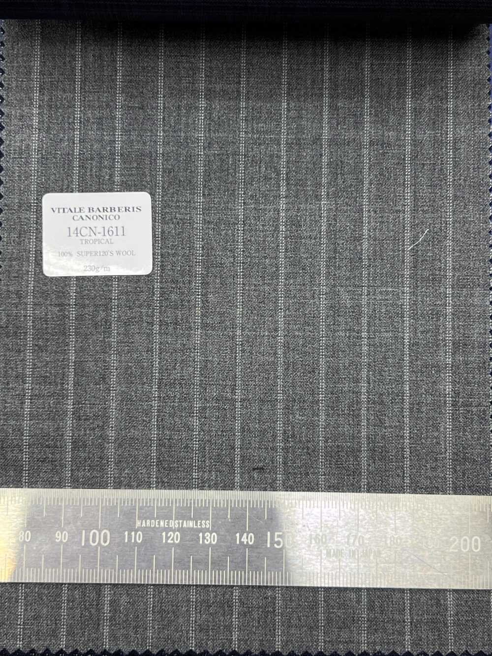 14CN1611 CANONICO Super 120' Single Thread Tropical Grey Stripe[Textile] CANONICO