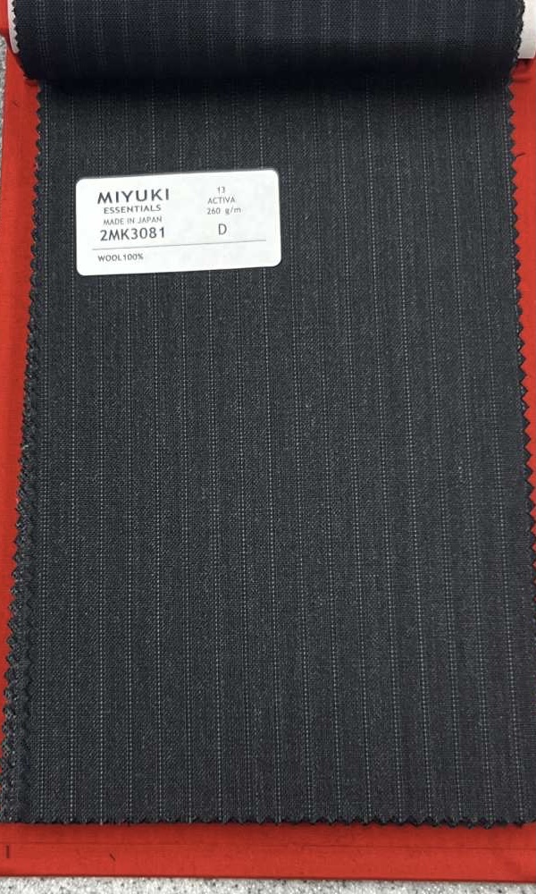 2MK3081 25SS MIYUKI Textile ACTIVA Charcoal Heaven Gray Stripe Miyuki Keori (Miyuki)