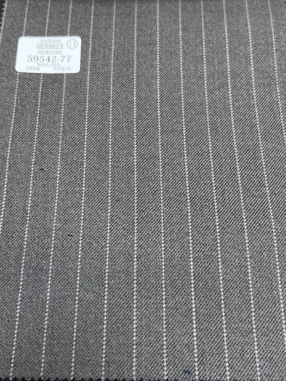 59542-77 25AW HERDREX [MOKUORI] Mokuori Brown Pencil Stripe Deodorant Wool[Textile] Kunishima Co., Ltd.