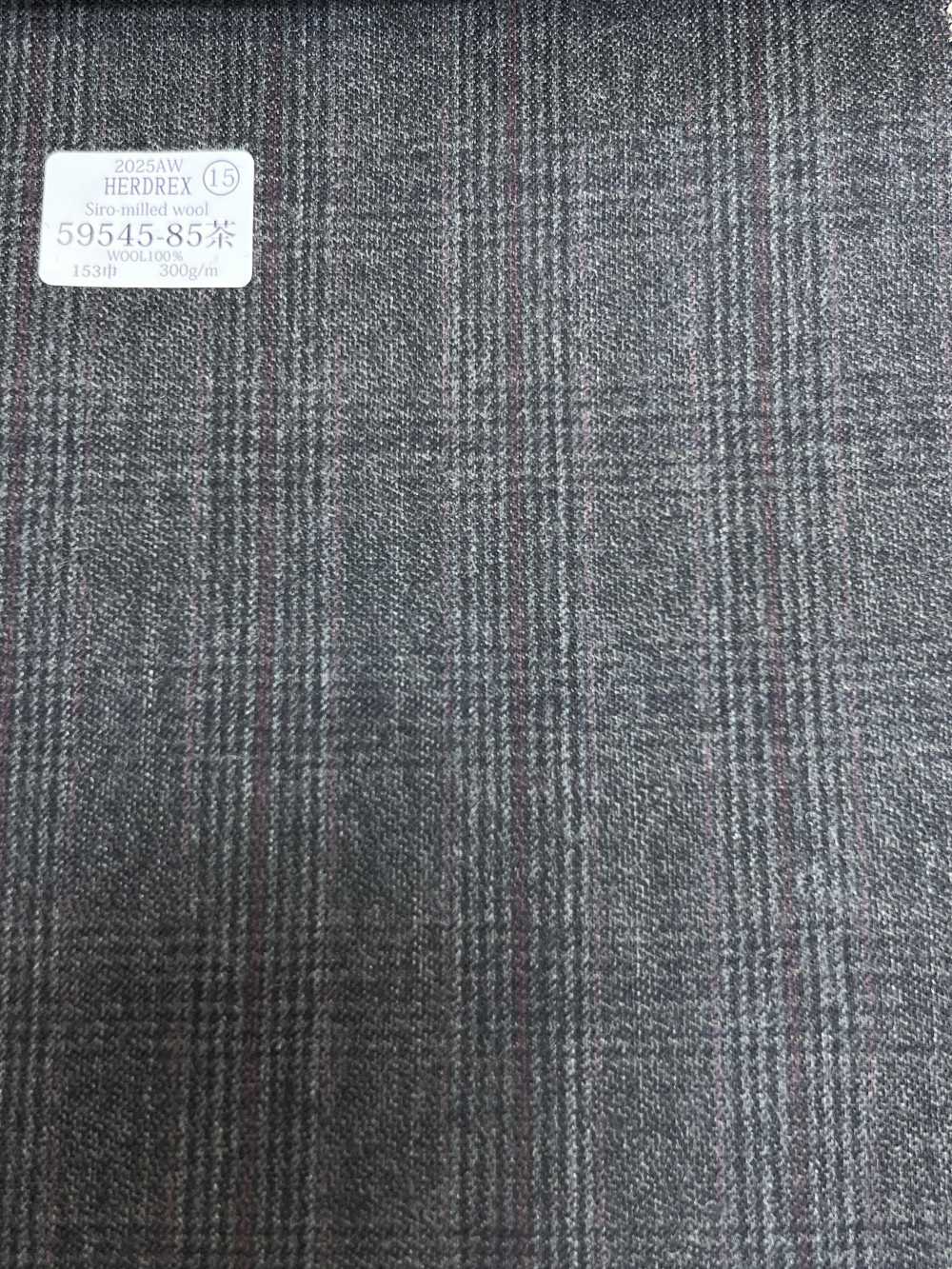 59545-85 25AW HERDREX [Siro-milled Wool] Siro-milled Wool Brown Glen Check[Textile] Kunishima Co., Ltd.