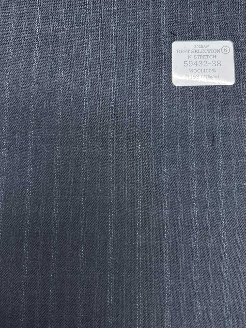 59432-38 25AW BEST SELECTION [N-STRETCH] N-STRETCH Charcoal Heaven Gray Shadow Stripe[Textile] Kunishima Co., Ltd.