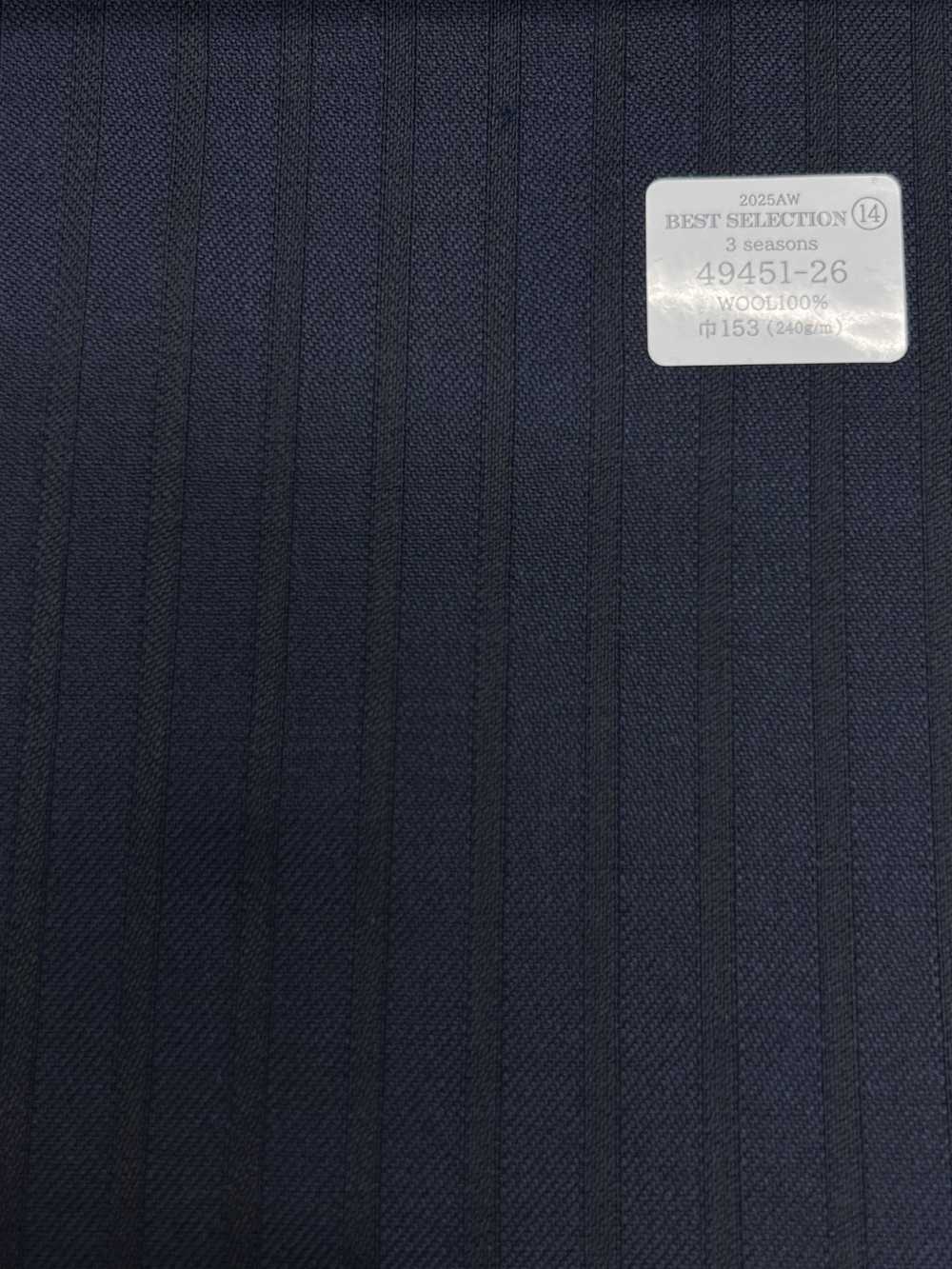 49451-26 25AW BEST SELECTION [3 Seasons] Navy Shadow Stripe[Textile] Kunishima Co., Ltd.
