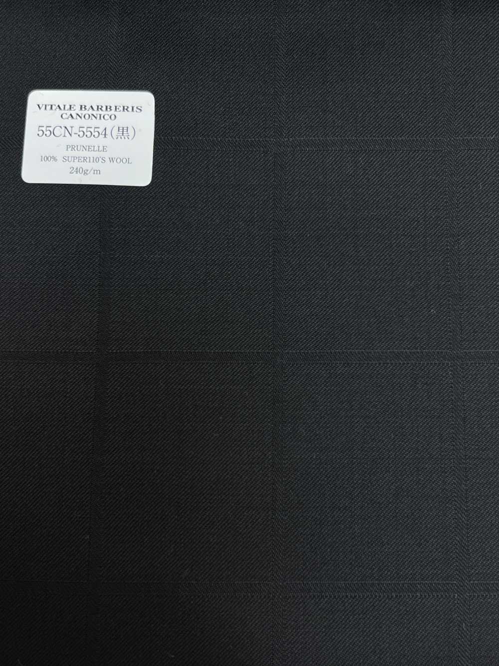 55CN5554 CANONICO PERENNIAL SUPER110'S Black Shadow Pane[Textile] CANONICO