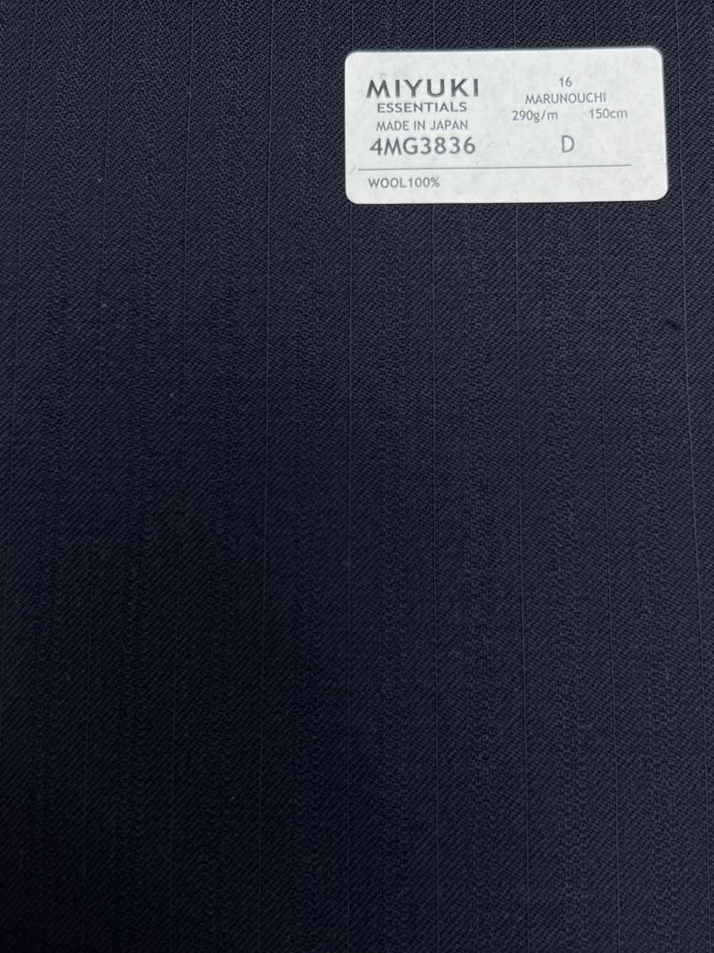 4MG3836 25AW MARUNOUCHI Alternate Stripe Navy[Textile] Miyuki Woolen Mills