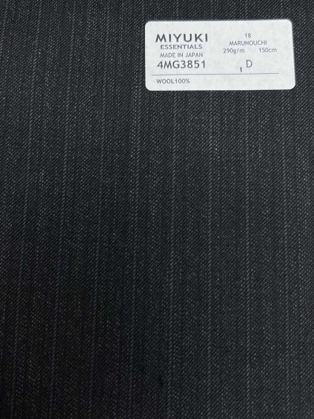 4MG3851 25AW MARUNOUCHI Alternate Stripe Charcoal Heaven Gray[Textile] Miyuki Woolen Mills