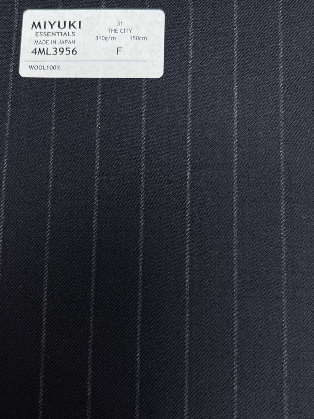 4ML3956 25AW THE CITY Stripe Navy[Textile] Miyuki Woolen Mills
