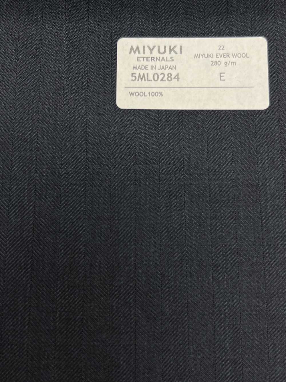 5ML0284 MIYUKI EVER WOOL Herringbone Blue[Textile] Miyuki Woolen Mills