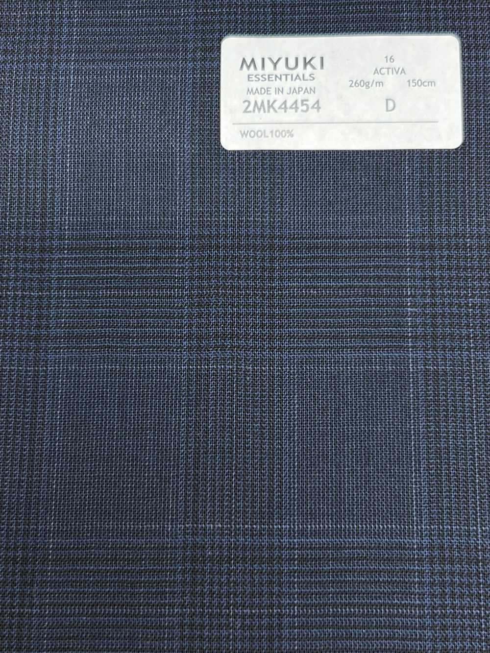 2MK4454 26SS Miyuki Textile MIYUKI ESSENTIALS ACTIVA Navy Check Miyuki Woolen Mills