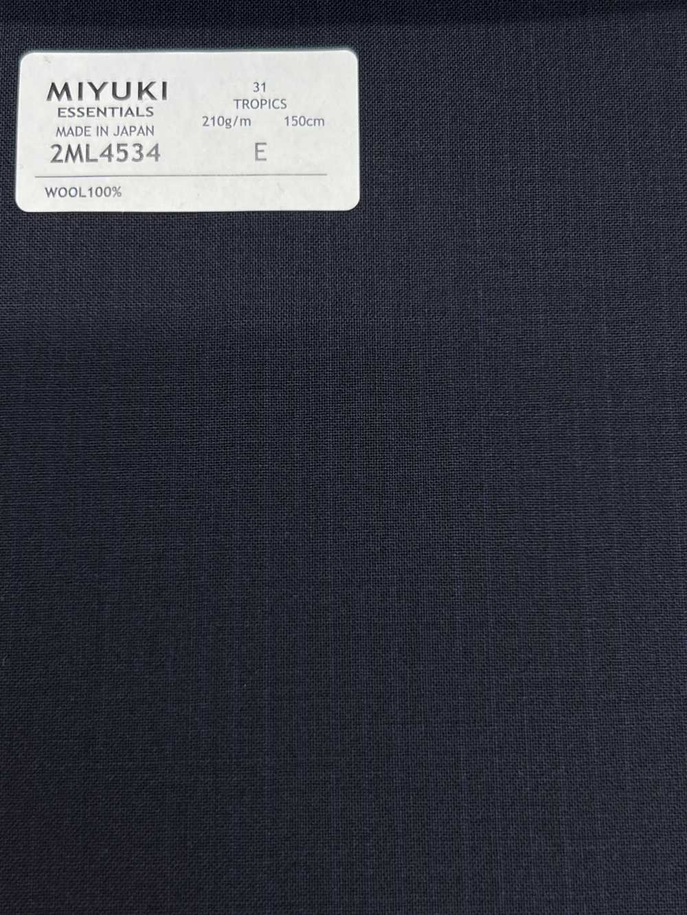 2ML4534 26SS Miyuki Textile MIYUKI Essentials TROPICS Navy Stripe Miyuki Woolen Mills