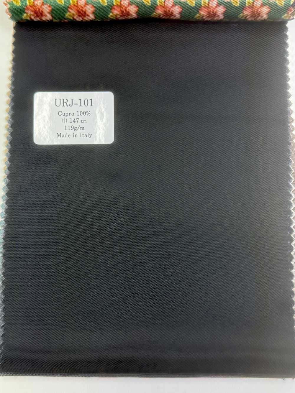 URJ-101 Italian-made 100% Cupro Printed Lining, No Pattern Black. TCS