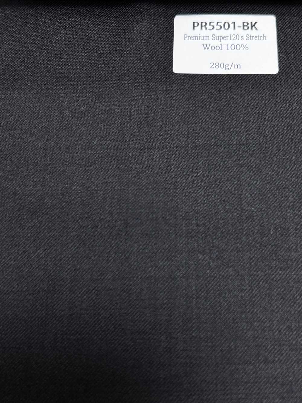 PR5501-BK Standard Japanese Premium Super 120's Stretch No Pattern Black[Textile]