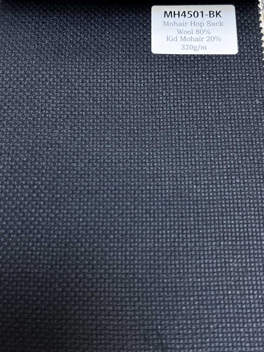 MH4501-BK Standard Japanese-made Mohair Hopsack Black[Textile]