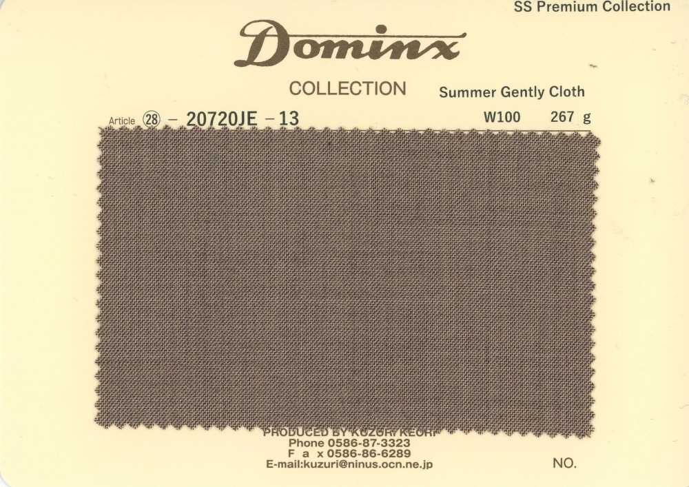 20720JE-13 Standard SummerGentlyCloth 100% Wool DOMINX Premium Collection Brown[Textile] Kuzuri Woolen Fabric (DOMINX)