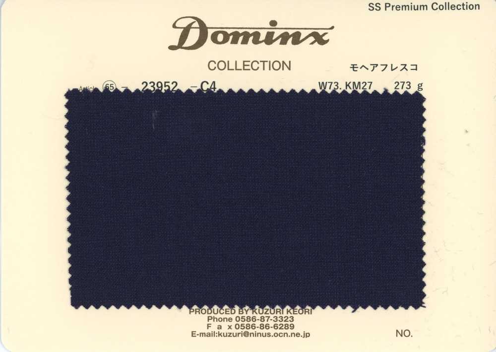 23952-C4 Classic Mohair Fresco Kid Mohair DOMINX (Dominks) Premium Collection Navy[Textile] Kuzuri Woolen Fabric (DOMINX)