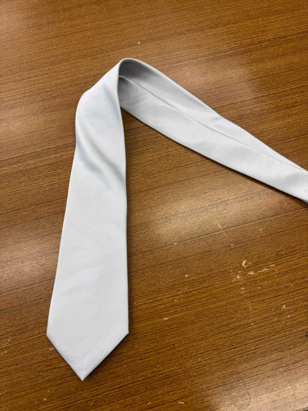 NE-30-OUT [Outlet] Made In Japan Formal Satin Tie, Silver[Formal Accessories] Yamamoto(EXCY)