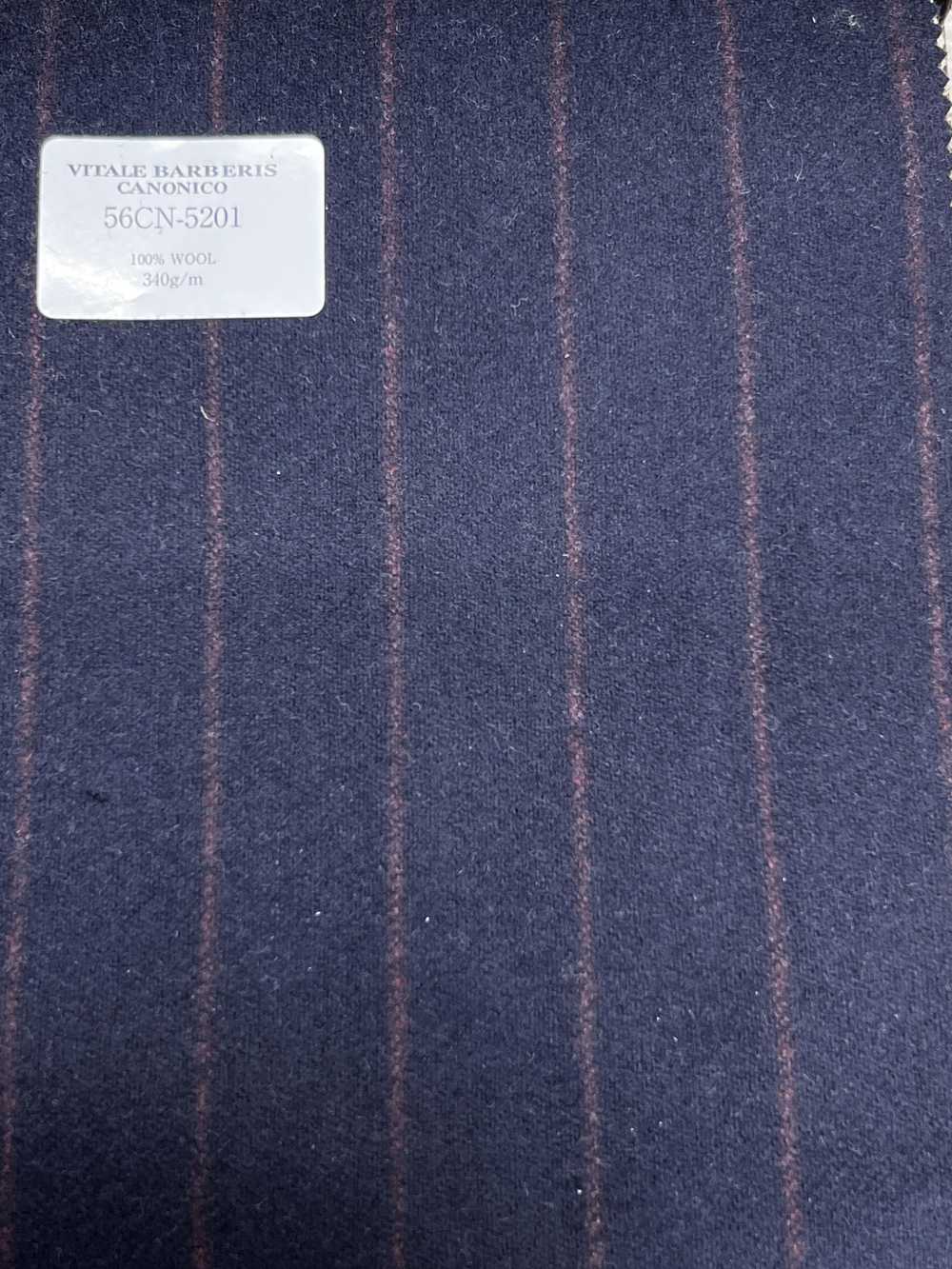 56CN5201 CANONICO (Canonico) ORIGINAL WOOLLEN FLANNEL Dark Navy/Red Stripe[Textile] CANONICO
