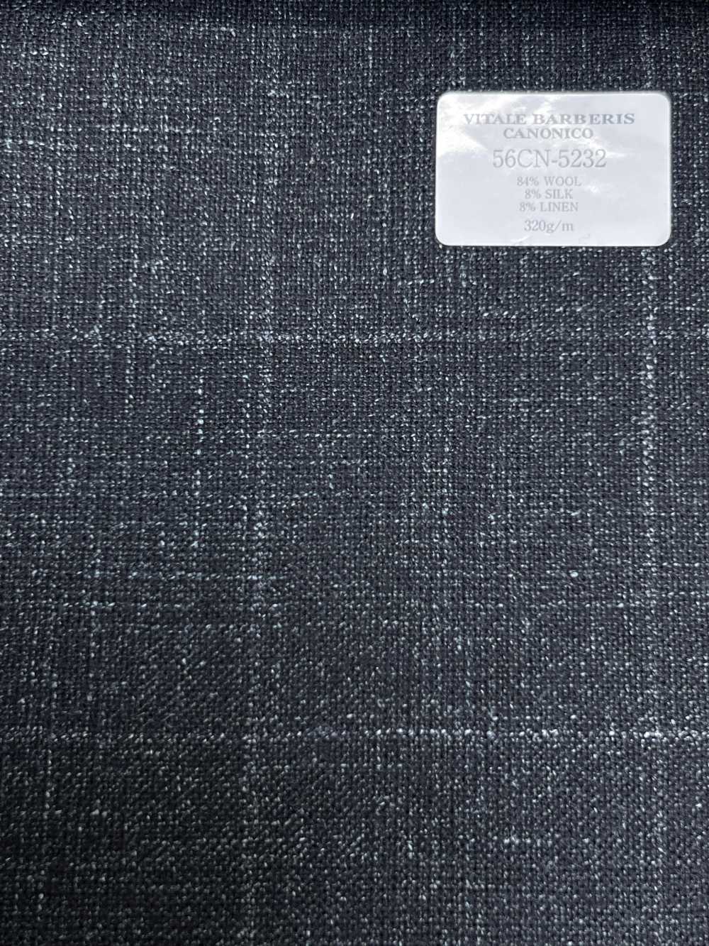 56CN5232 CANONICO WOOL SILK & LINEN FANCY SUITING Green/Off Windowpane[Textile] CANONICO