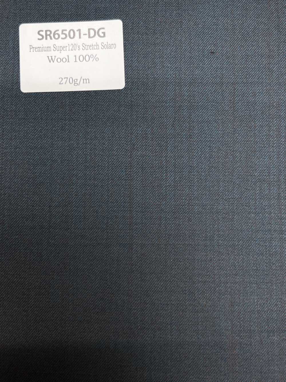 SR6501-DG Standard Japanese-made Premium Super120' Single-ply Stretch Solaro Dark Gray No Pattern Iridescent[Textile] HOSOI SYOJI