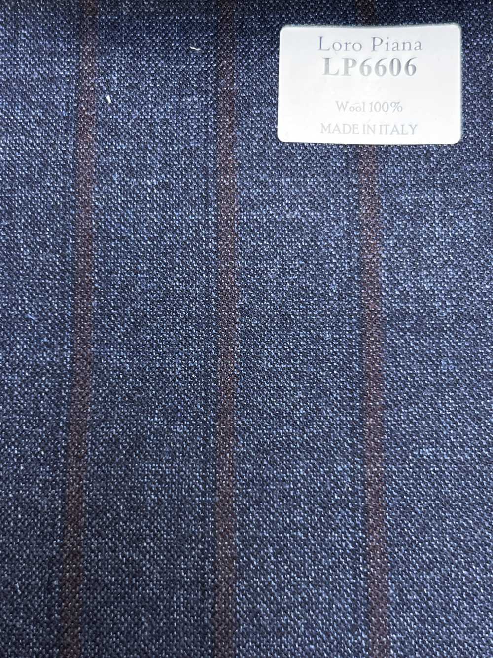 LP6606 Loro Piana Navy Blue × Red Stripe[Fabric] HOSOI SYOJI
