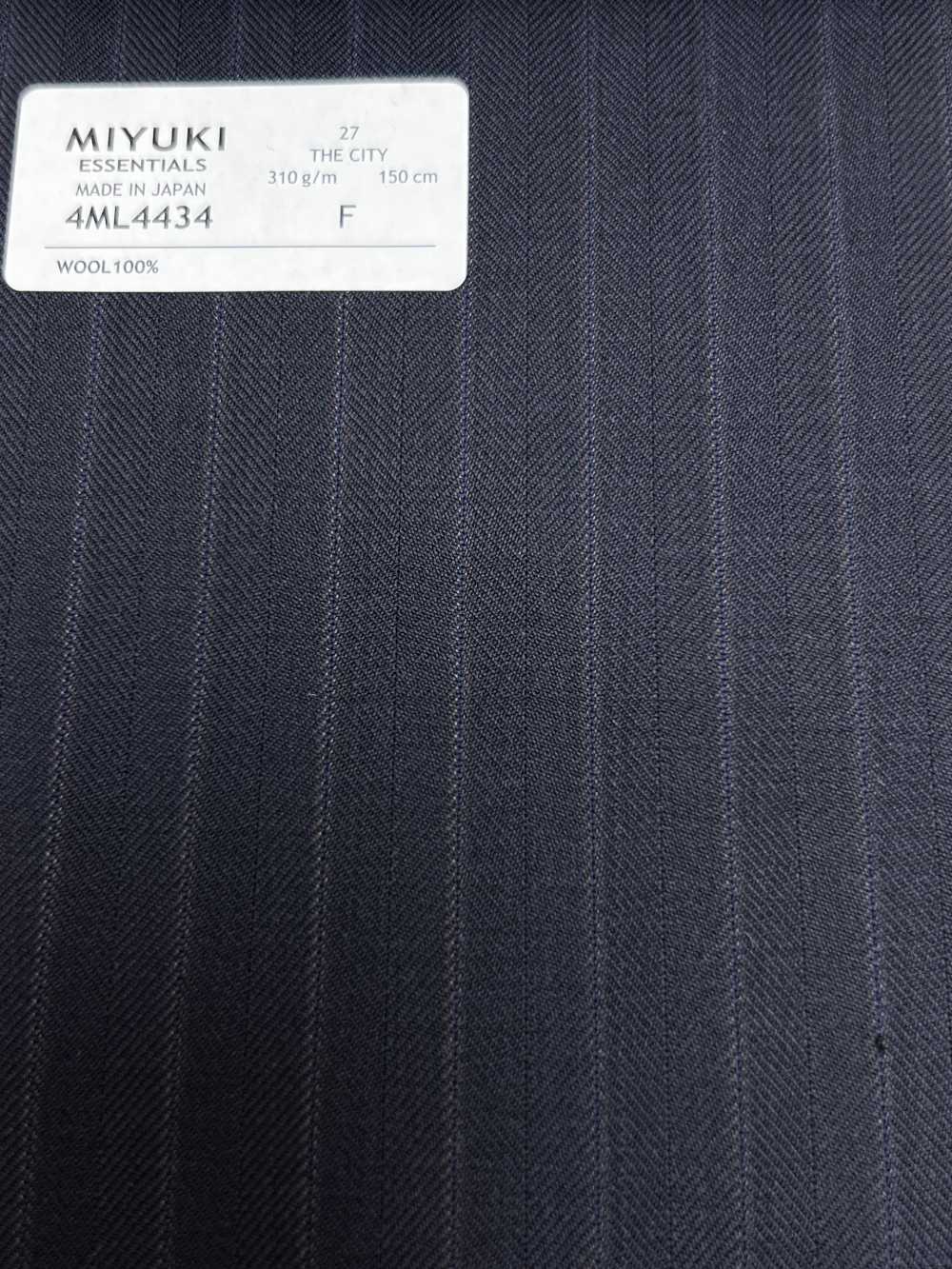 4ML4434 26AW THE CITY Twill Navy Stripe[Textile] Miyuki Woolen Mills