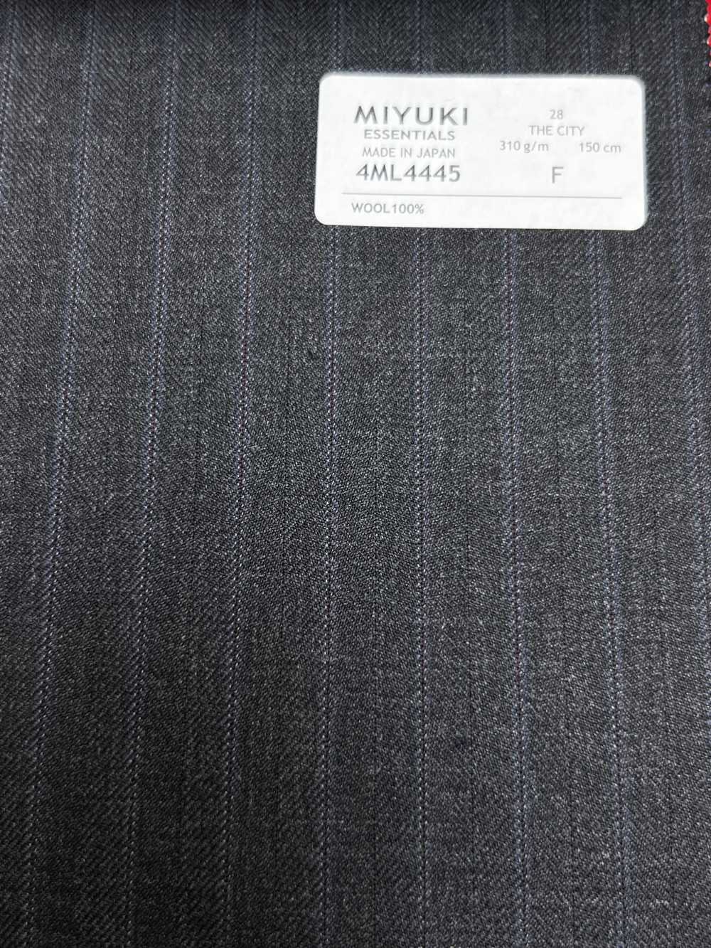4ML4445 26AW THE CITY Twill Charcoal Heaven Gray Stripe[Textile] Miyuki Woolen Mills