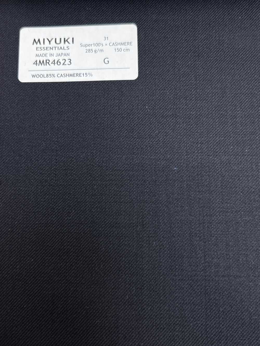 4MR4623 26AW Super100's × Cashmere Navy No Pattern[Textile] Miyuki Woolen Mills