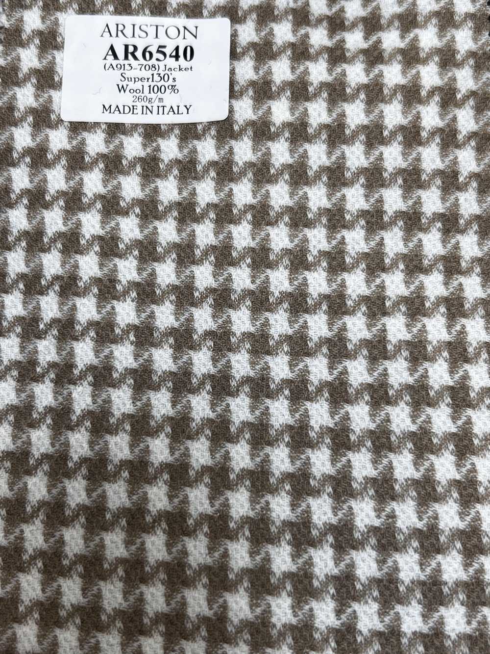 AR6540 ARISTON Super130's Beige Houndstooth[Textile] HOSOI SYOJI