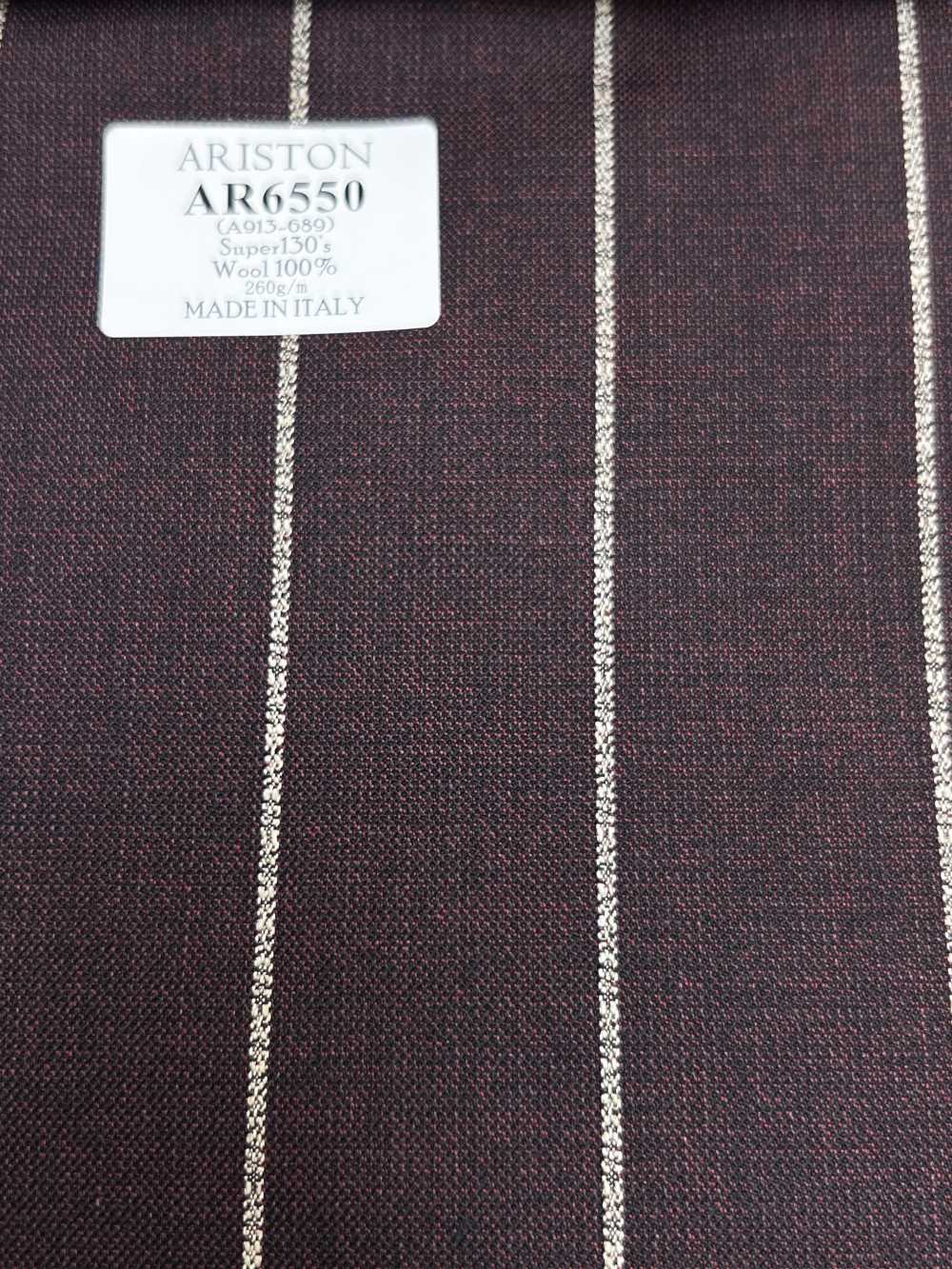 AR6550 ARISTON Super130's Brown X White Stripe[Textile] HOSOI SYOJI