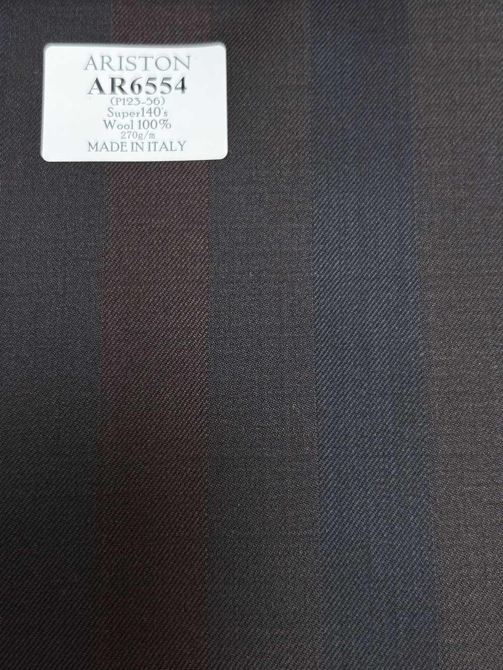 AR6554 ARISTON Super140's Brown Stripe[Textile] HOSOI SYOJI