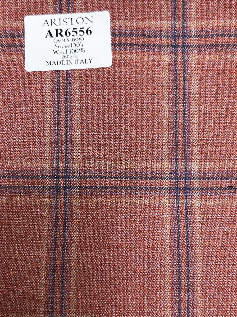 AR6556 ARISTON Super130's Orange Check[Textile] HOSOI SYOJI