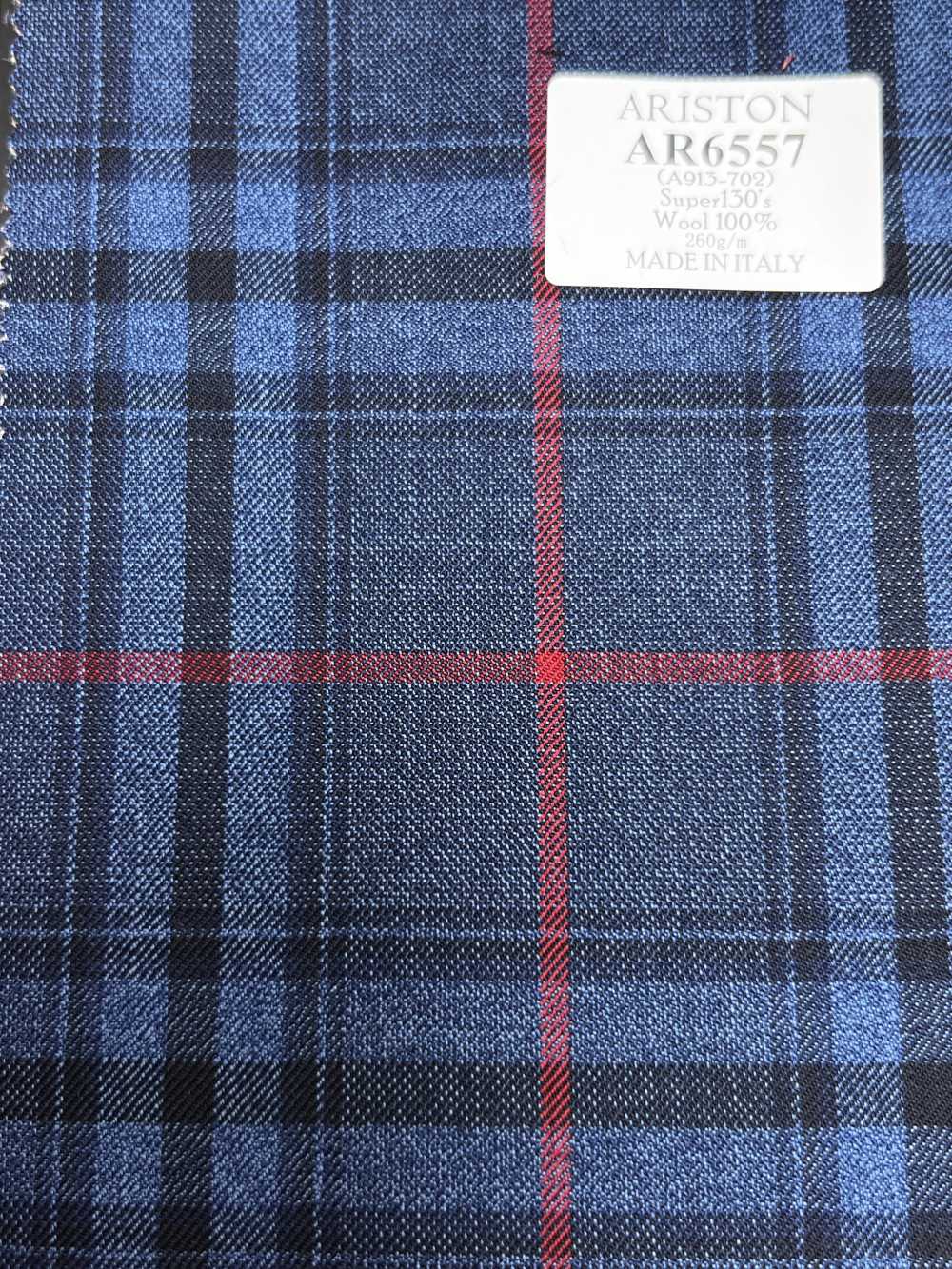 AR6557 ARISTON Super130's Navy Blue Check[Textile] HOSOI SYOJI