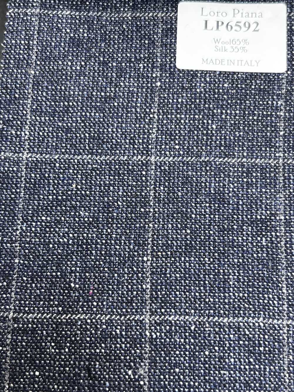 LP6592 Loro Piana Navy Blue Check[Textile] HOSOI SYOJI
