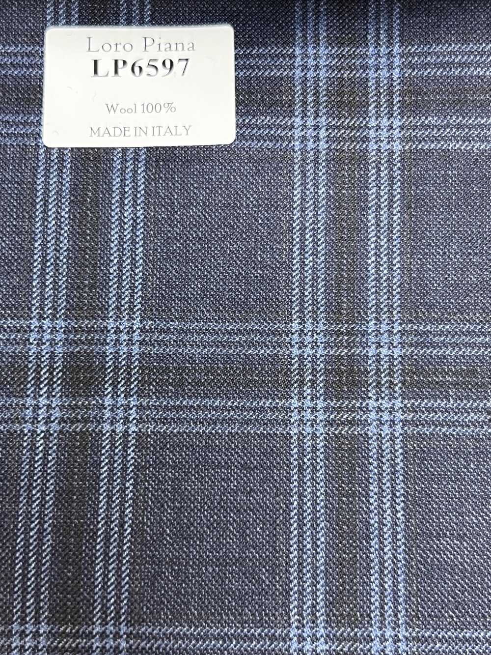 LP6597 Loro Piana Navy Blue Check[Fabric] HOSOI SYOJI