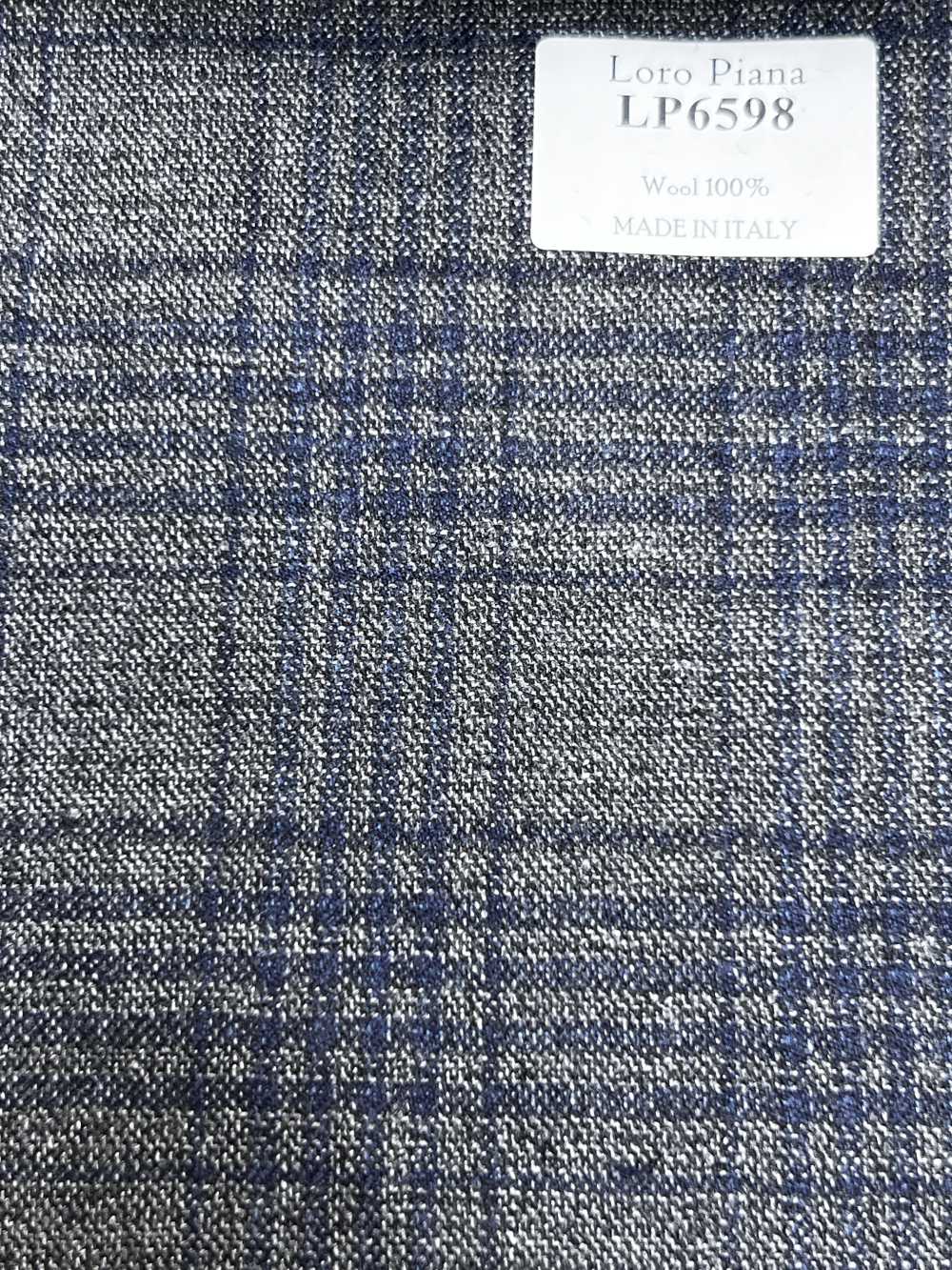 LP6598 Loro Piana Gray X Navy Blue Check[Fabric] HOSOI SYOJI