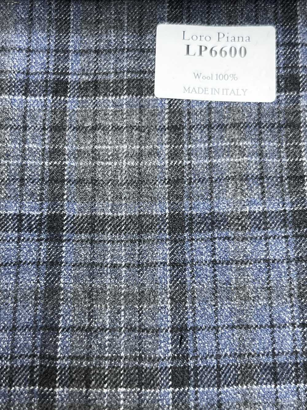 LP6600 Loro Piana Gray X Blue Check[Fabric] HOSOI SYOJI