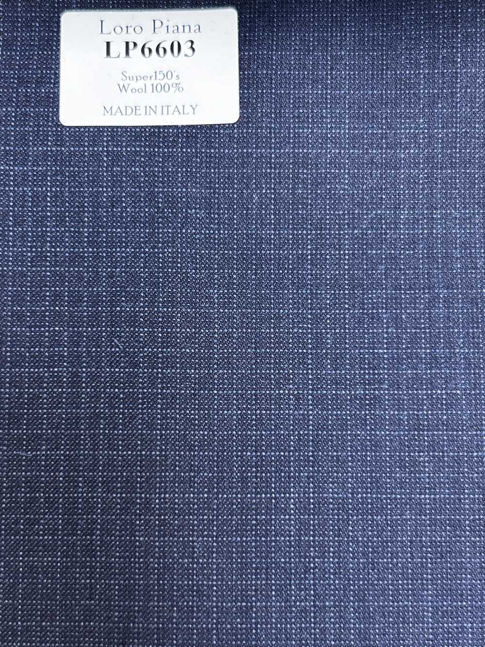 LP6603 Loro Piana Super150's Navy Blue Check[Fabric] HOSOI SYOJI